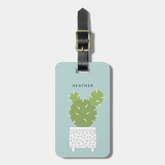 Cactus Luggage Tags (Front Vertical)