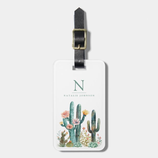 Cactus Luggage Tags (Front Vertical)