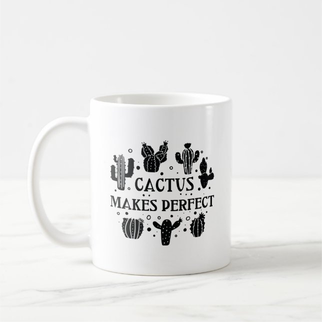 Cactus Makes Perfect Coffee Mug (Left)