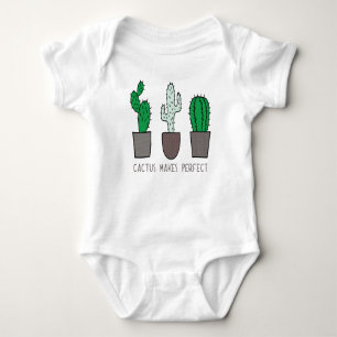Cactus Makes Perfect Pun Baby Bodysuit