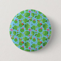 Cactus Me Outside (Blue) - Button