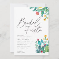Cactus Mexican Fiesta Bridal Shower