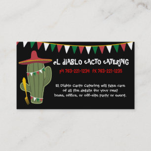 Cactus Mexican Southwestern cuisine catering Business Card