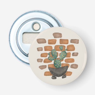 Cactus Oasis: Brick Wall Decor Inspired by Nature Bottle Opener