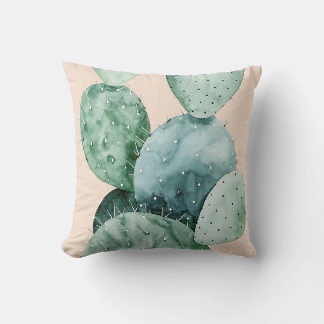 Cactus on Coral Cushion (Front)