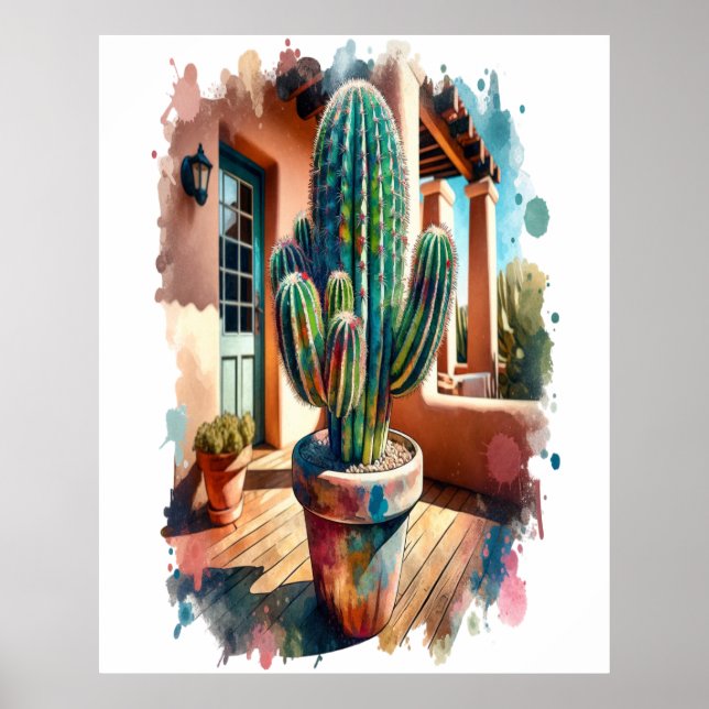 "Cactus on Porch" Poster (Front)