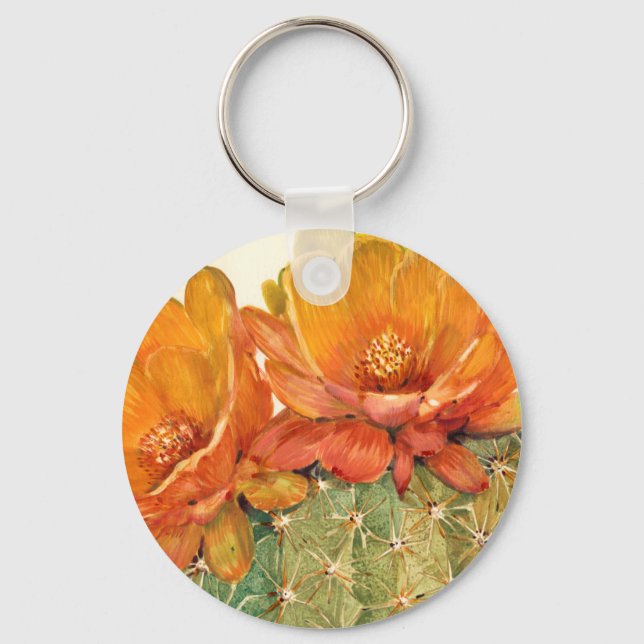 Cactus Orange Blossoms Key Ring (Front)