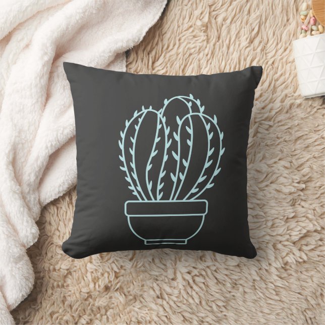 Cactus outline cushion (Blanket)