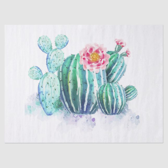 Cactus Painted Tissue Paper (Front)