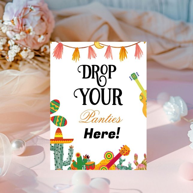 Cactus Panties Drop Bachelorette Party Game Sign (Creator Uploaded)