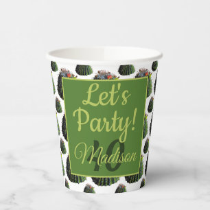 Cactus Paper Cups - Optional Personalisation