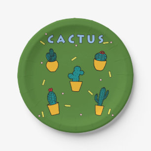 Cactus Paper Plate