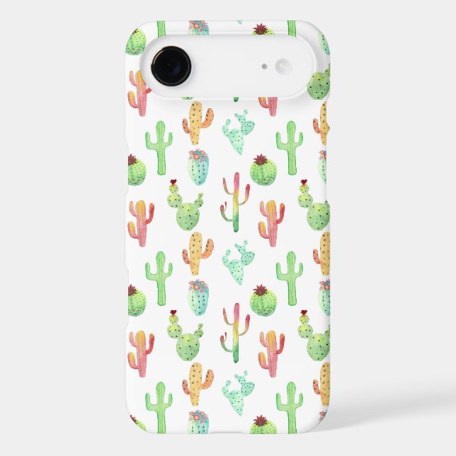 Cactus Pastel Watercolor Pattern Case-Mate iPhone Case (Back)