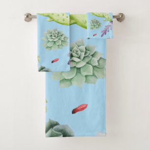 Cactus Pattern 10 Bath Towel Set