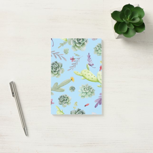 Cactus Pattern 10 Post-it Notes (Office)