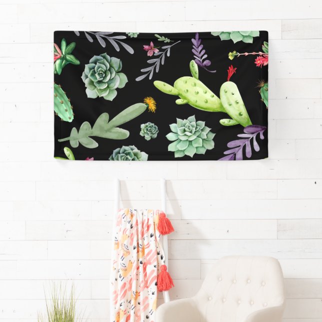 Cactus Pattern 2 Banner (Insitu)