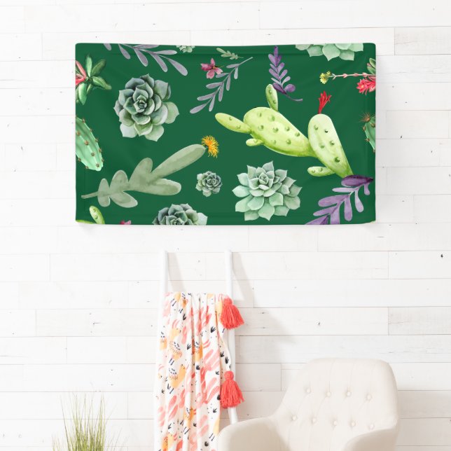 Cactus Pattern 3 Banner (Insitu)