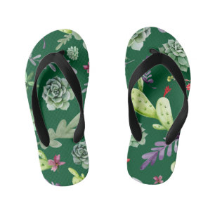 Cactus Pattern 3 Kid's Jandals