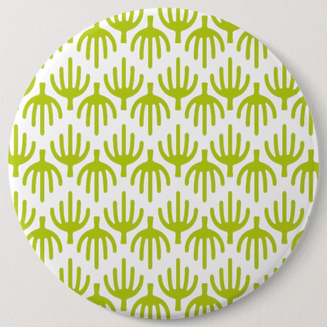 Cactus pattern 6 cm round badge (Front)