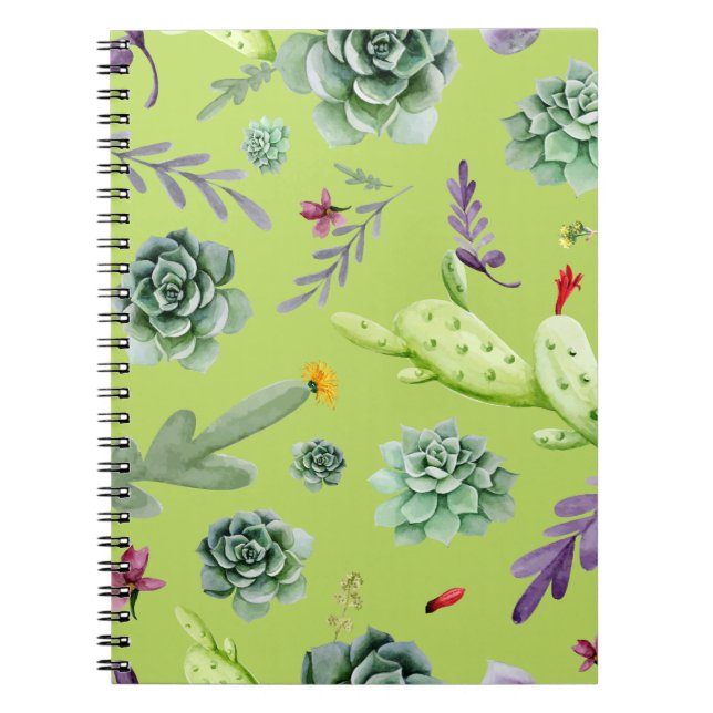 Cactus Pattern 6 Notebook (Front)
