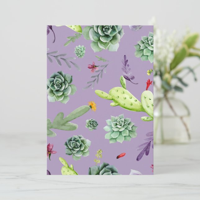 Cactus Pattern 7 Card (Standing Front)