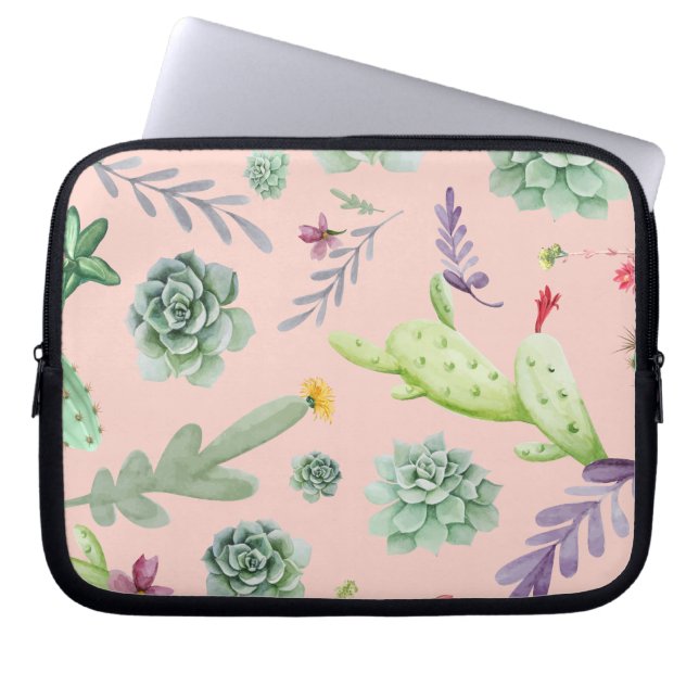 Cactus Pattern 8 Laptop Sleeve (Front)