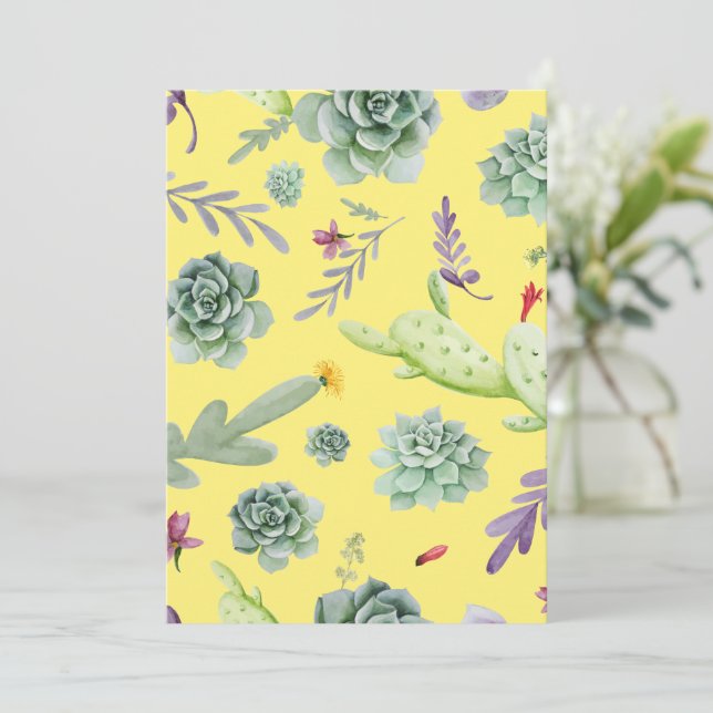 Cactus Pattern 9 Card (Standing Front)
