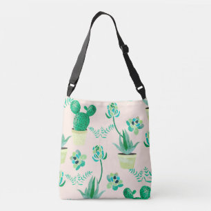 Cactus Pattern adjustable totebag Crossbody Bag