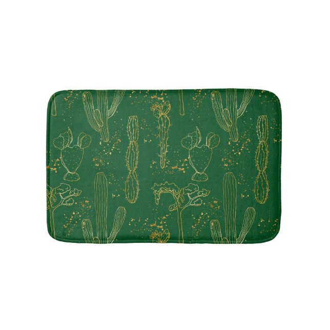 Cactus Pattern   Bath Mat (Front)