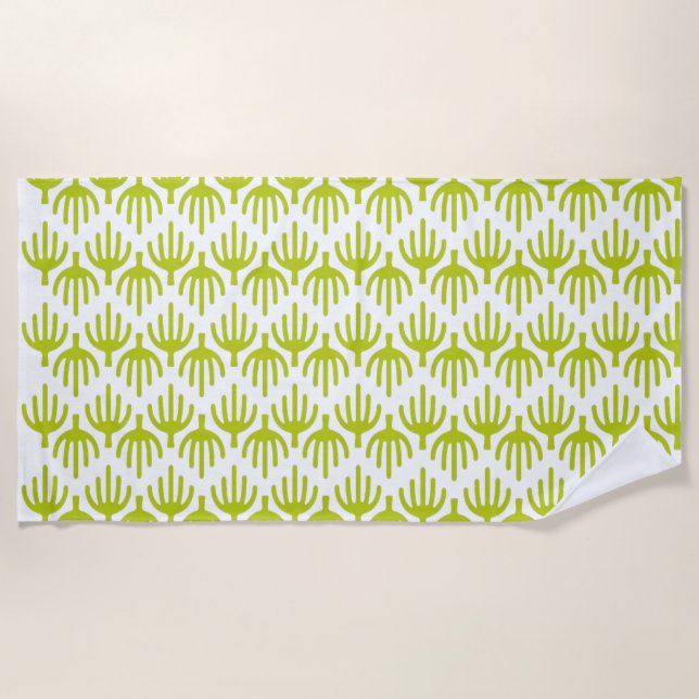 Cactus pattern beach towel (Front)