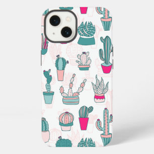 Cactus Pattern Case-Mate Trendy Pink House Plants iPhone 13 Case