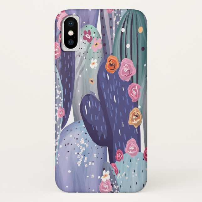 Cactus Pattern Colourful Watercolor Case-Mate iPhone Case (Back)