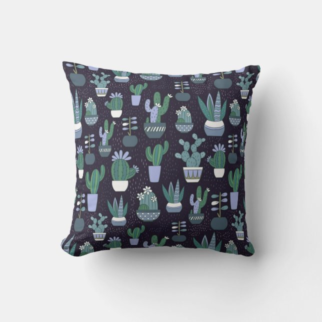 Cactus pattern cushion (Front)