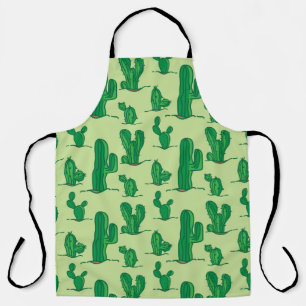 cactus pattern. hand drawing pattern. seamless han apron