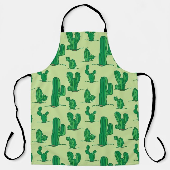 cactus pattern. hand drawing pattern. seamless han apron (Front)