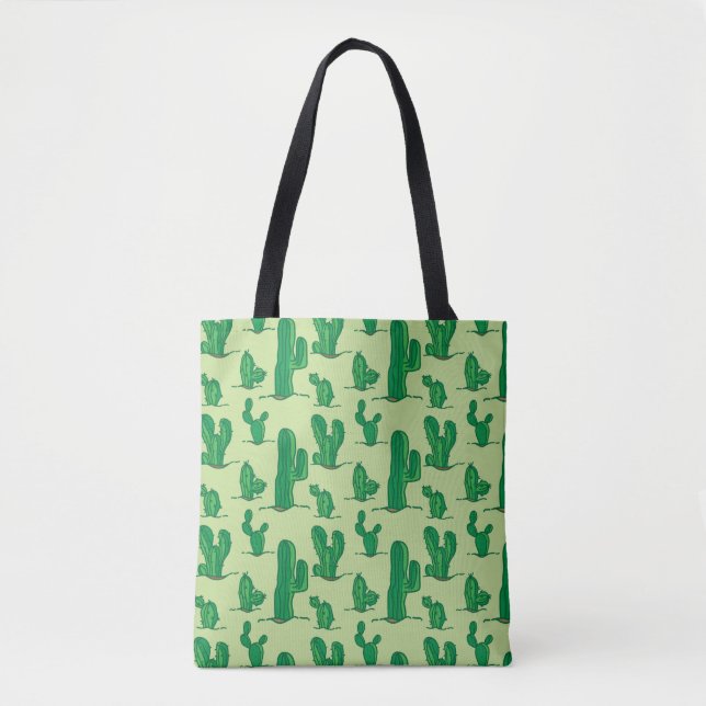 cactus pattern. hand drawing pattern. seamless han tote bag (Front)