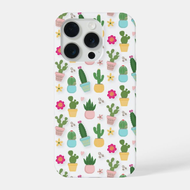 Cactus Pattern  iPhone Case (Back)
