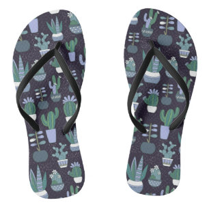 Cactus pattern jandals