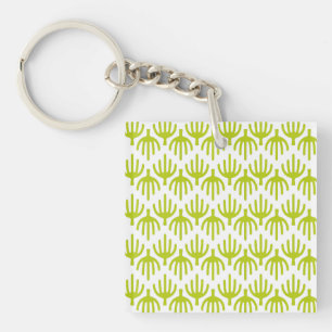 Cactus pattern key ring