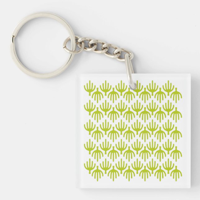 Cactus pattern key ring (Front)