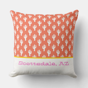 Cactus Pattern LOCATION Colourful Southwest Desert Cushion