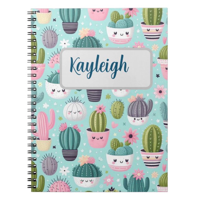 Cactus pattern notebook (Front)