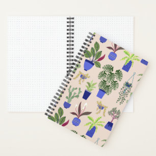 Cactus Pattern Pink Notebook