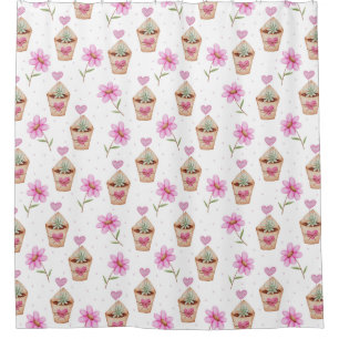 Cactus Pattern Shower Curtain