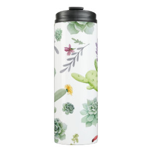 Cactus Pattern Thermal Tumbler