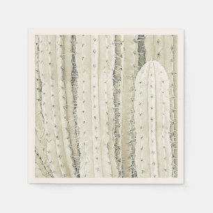 Cactus Photo Art Napkins Off White Chic Modern 