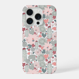 Cactus Pink Mint Succulents Desert Plants iPhone 15 Pro Case