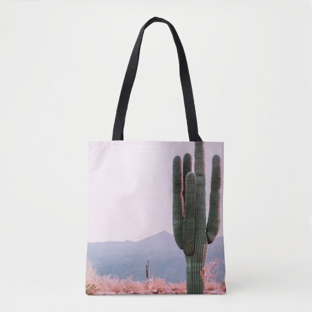 CACTUS PLANT BESIDE ORANGE LEAFED PLANT TOTE BAG (Front)