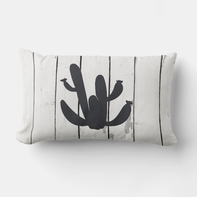 Cactus Plant Graphic Desert Throw Pillow (Front)