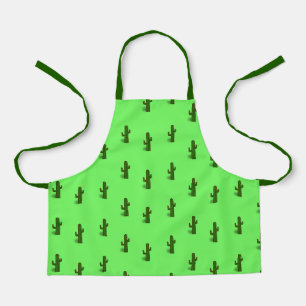 Cactus plant on light green apron